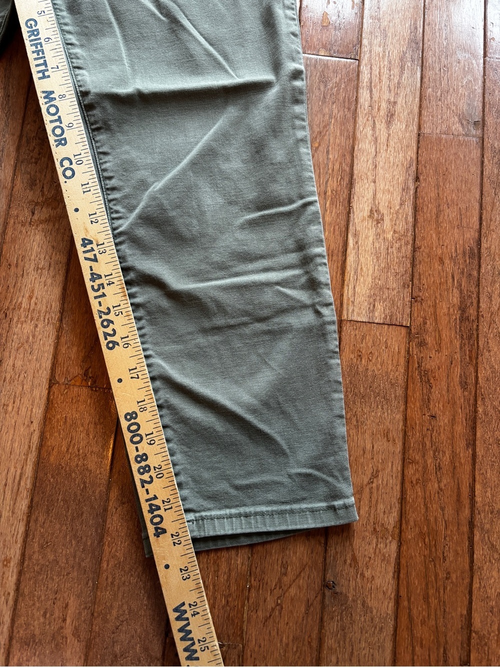 Womens Cosmic Blue Love olive green pants-30 - Picture 3 of 8